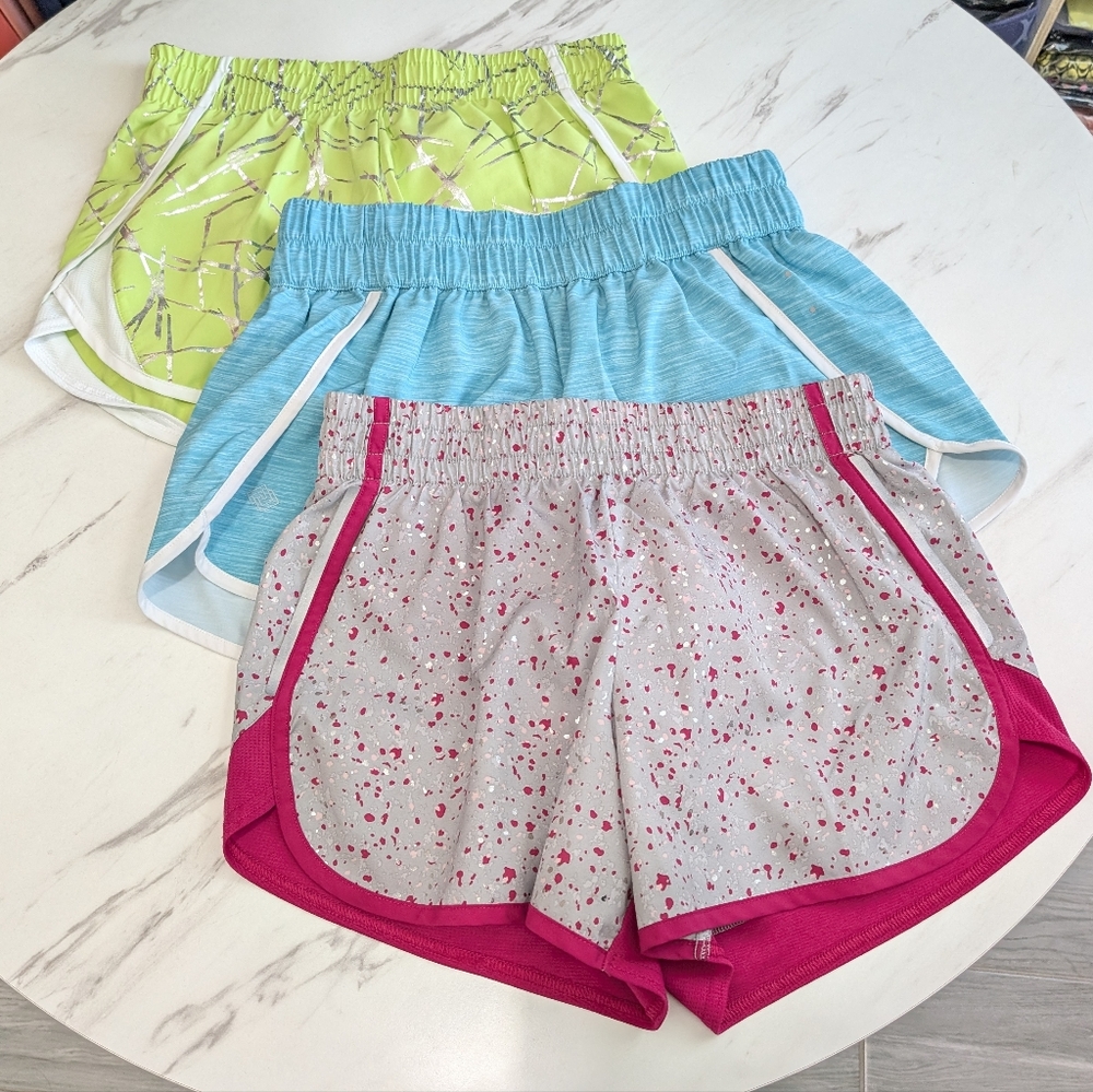 Stylish Women's Pink Green Blue Athletic Workout Shorts - Multicolor Size 27